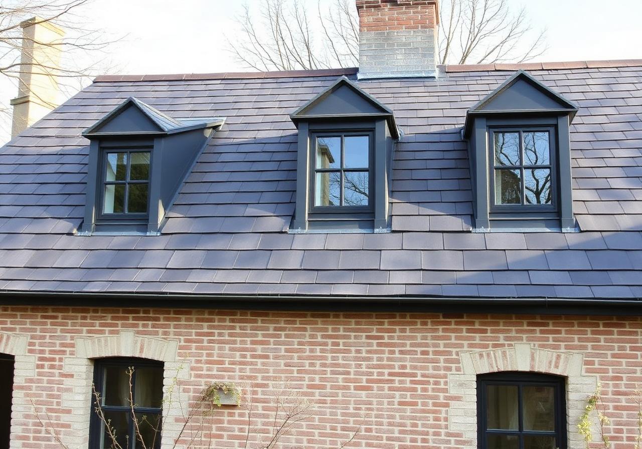 Natuurleien dak op klassieke villa